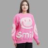 Japan und Korea Retro dreidimensionales Smiley-Gesicht lockerer Pullover Damen Herbst und Winter 2026 fauler Stil weich wachsartiger Strickpullover