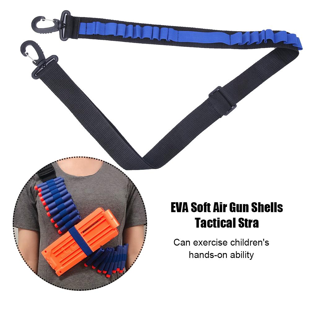 3PCS EVA Soft Tactical Belt Bandolier with Iron Buckle for Soft Air Gun Accessories