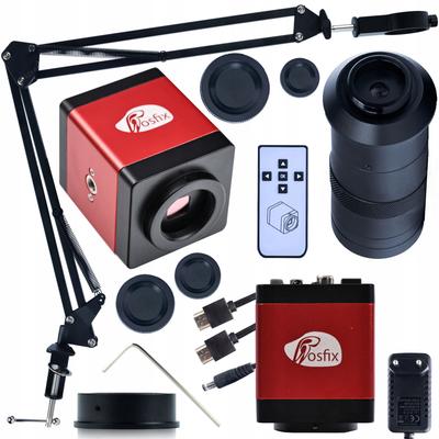 Rosfix Zestaw Kamera Mikroskopowa Draco Pro KMDRP-HDMI-VGA – Wysoka Jakość Obrazu 2MP | Regulowany Wysięgnik | Obiektyw 100x