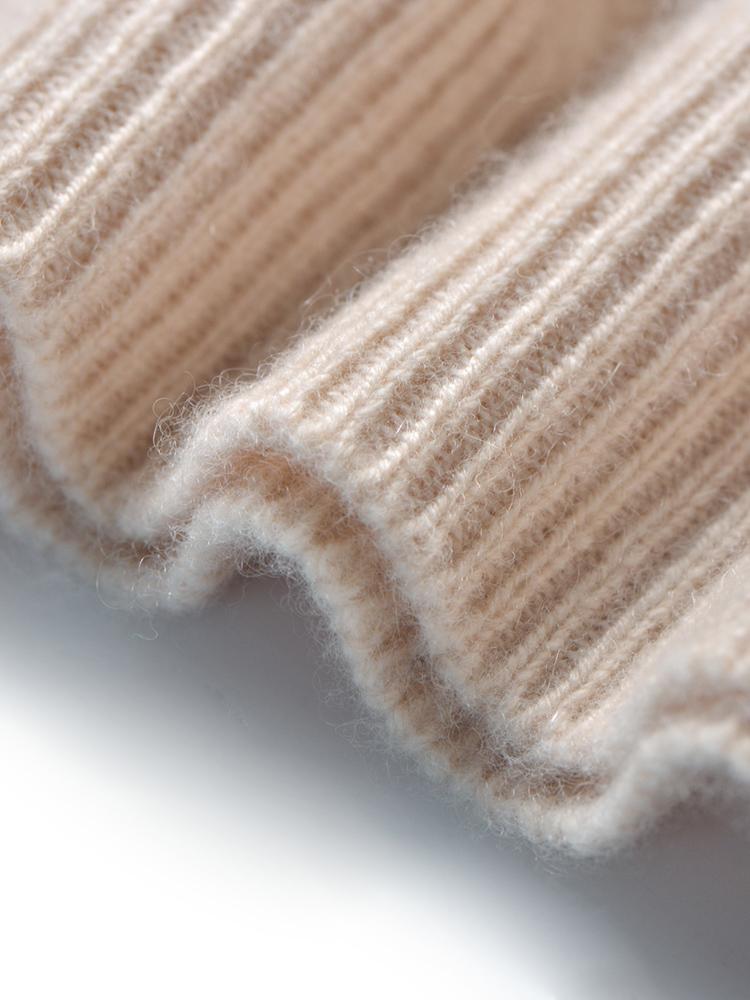 Dámský kašmírový svetr Qinghe kašmír 30% kašmír 70% vlna podzimní a zimní kašmírový svetr měkký a teplý