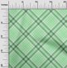 oneOone Cotton Flex Light Green Fabric Plaid Sewing Material Print Fabric By The Yard 40 Inch