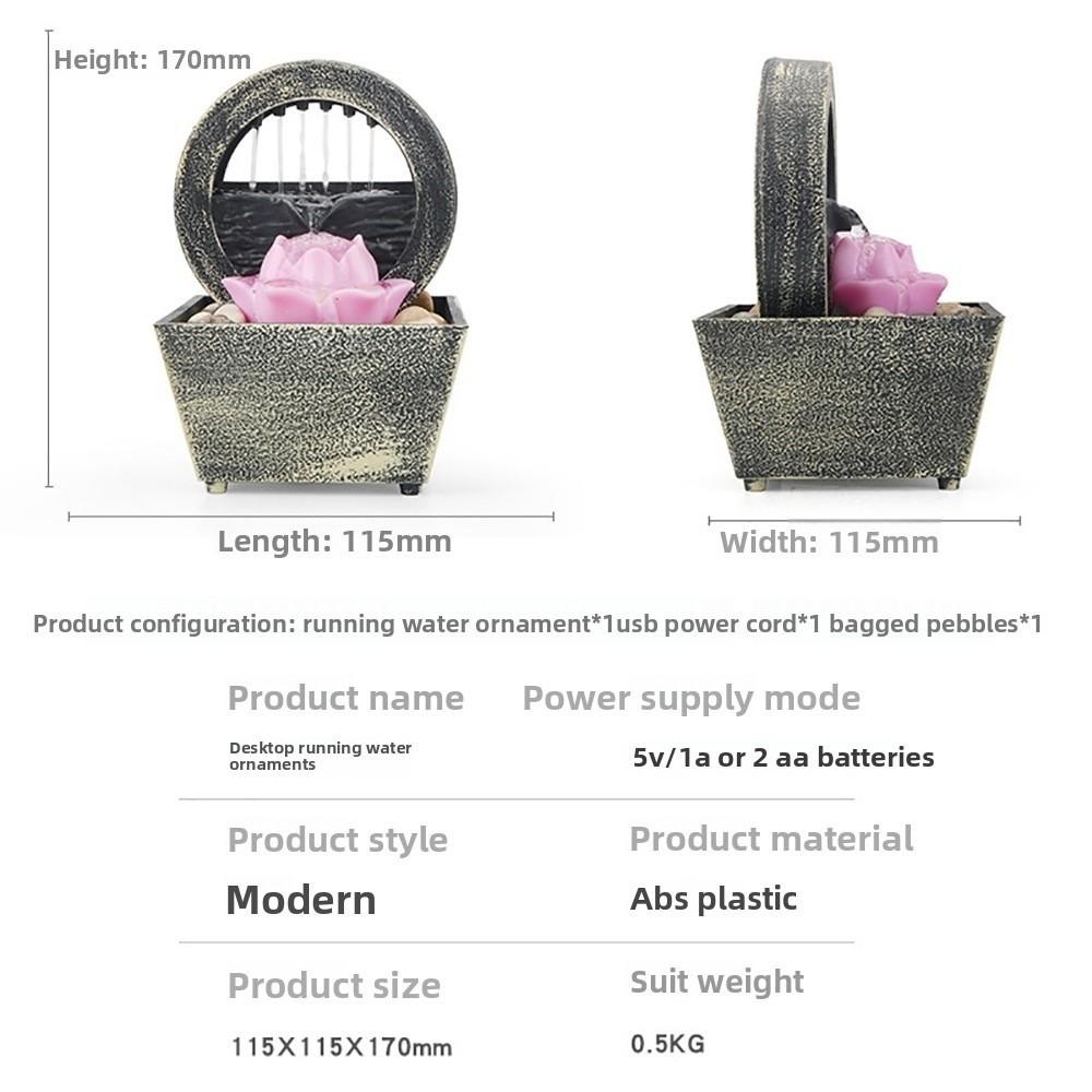 ABS Water Fountain Battery/Plugged in Waterfall Decoration  Home Decoration