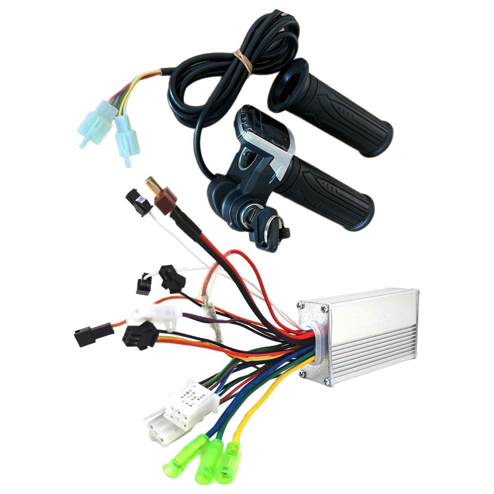 LCD Gashendel en Borstelloze Motorcontroller voor 24V tot 48V Elektrische Fietsen