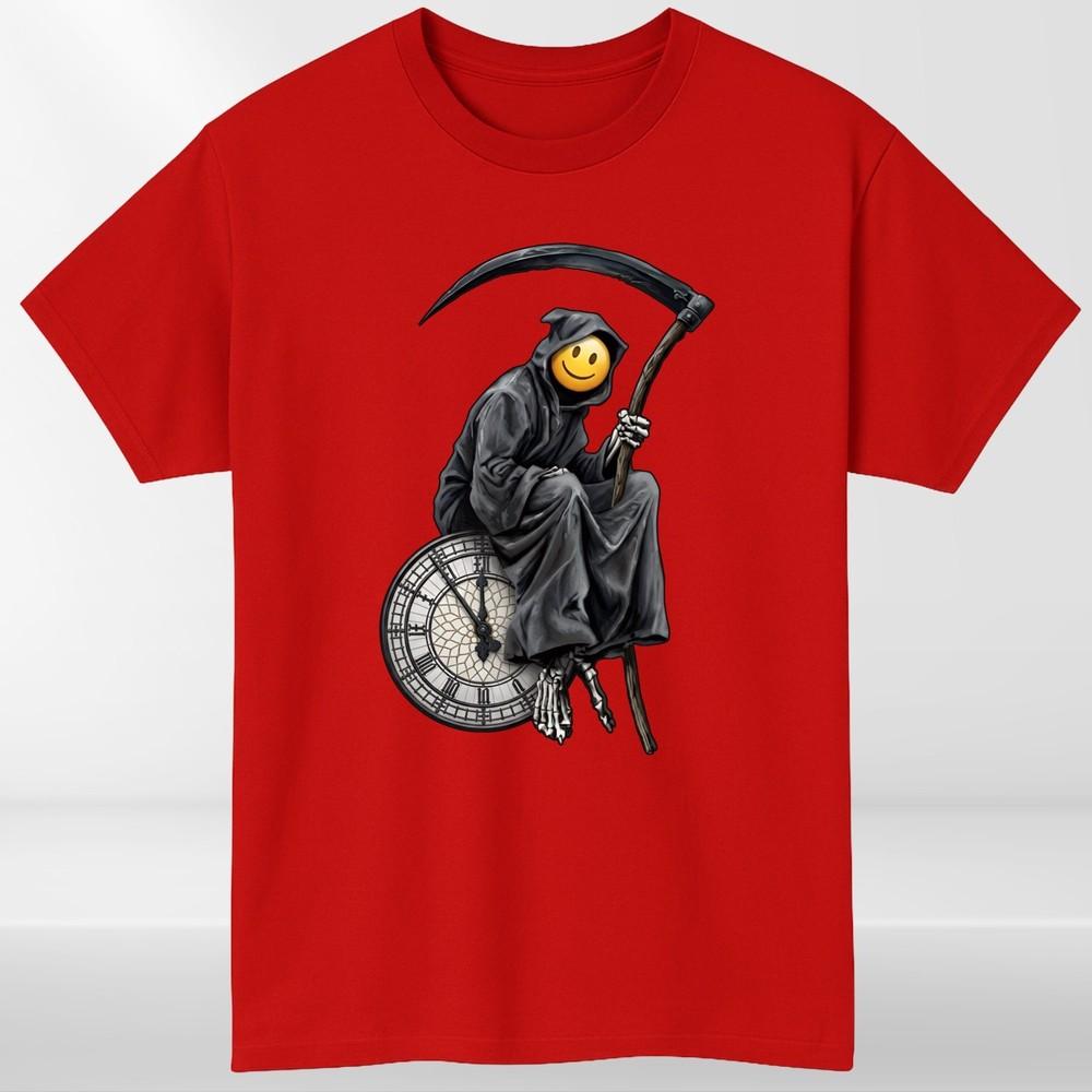 Grim Reaper Time Banksy T Shirt Unisex S Cool Graffiti Art Retro Fashion Funny Top S