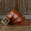 Men's Pin Buckle Belt Men's Leather First Layer Pure Cattlehide Simple All-Match Casual Jeans Belt