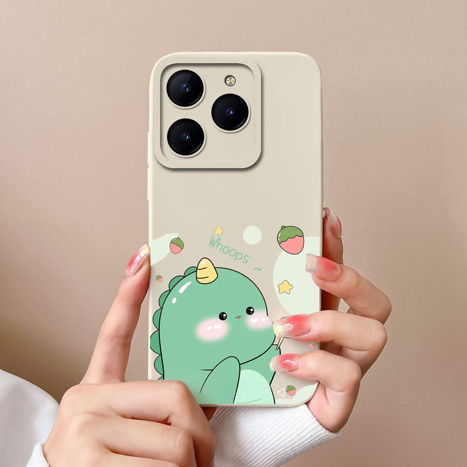 Phone Case For Realme C61 C63 Creative Back Cover For Realme C 61 C 63 Liquid Silicone Funda Full Protection Soft Bumper Cacasa
