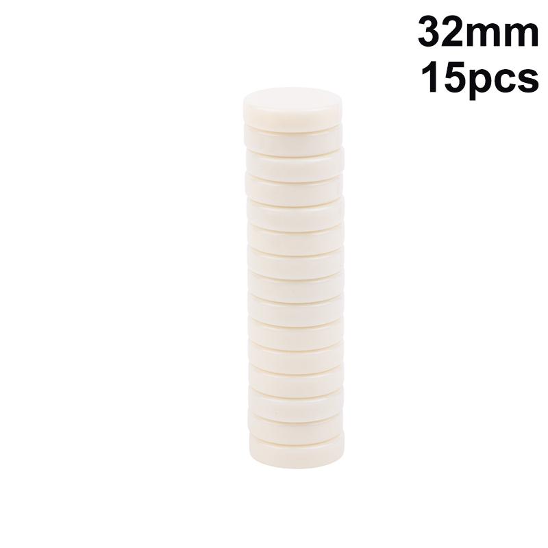 15Pcs Western Chess Draughts Set 20MM 27MM 32MM Multi Color Plastic Checkers for Educational Home Use Parties