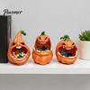 Halloween Party Ornament Big Mouth Pumpkin Storage Box, Figurine Resin Jewelry Tray, Trinket Keys Candy Holder for Home Office Desk Decor Decorative