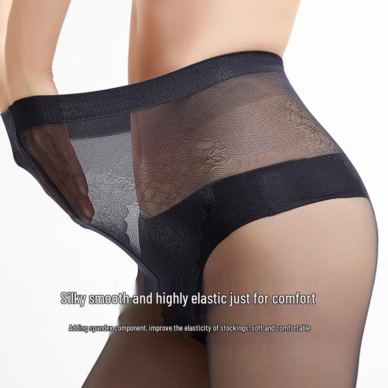 Langsha Women's Sheer Bikini Crotch Pantyhose