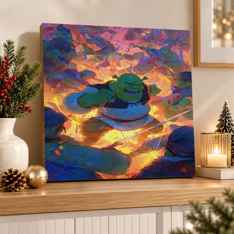 Shrek Diamond Painting Kit 5D Full Drill DIY Diamond Mosaic Wall Art Home Decor