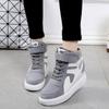 Autumn New Muffin Thick-soled Casual Single Shoes Women's Inner Height-increasing Lace-up Color Matching Round Head Women's Shoes