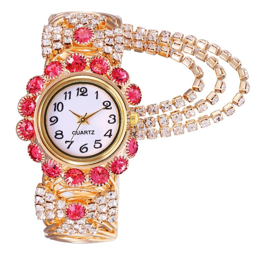Luxury Rhinestone Women Watches Fashion Adjustable Bangle Ladies Quartz Wristwatch Reloj Mujer