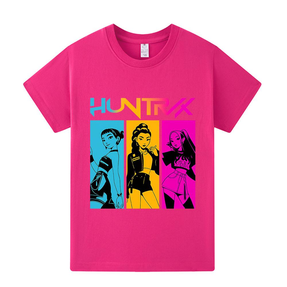 A1203 Kids Boys Girls Kpop Rumi Zoey Mira Print Short Sleeves T-shirt