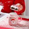 Creative Christmas Ceramic Cup Cute Santa Mug Household Water Cup Gift Cup