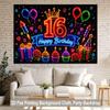 2D Flat Backdrop1pc Birthday Party Elements Backdrop Banner Polyester Wall Decor For Living Room Bedroom Office Outdoor Decor Party Holiday