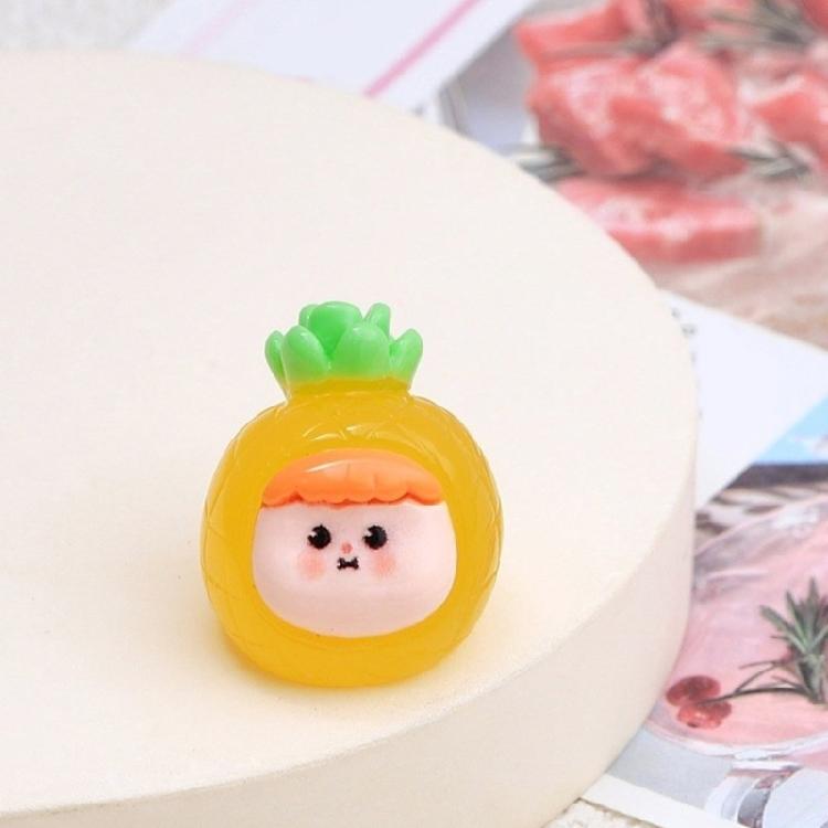 Set of 9 Fruit Girl Resin Charm Set Phone Charm Attachments Unique Glowing Jewelry Pendant Suitable for Decorating Use