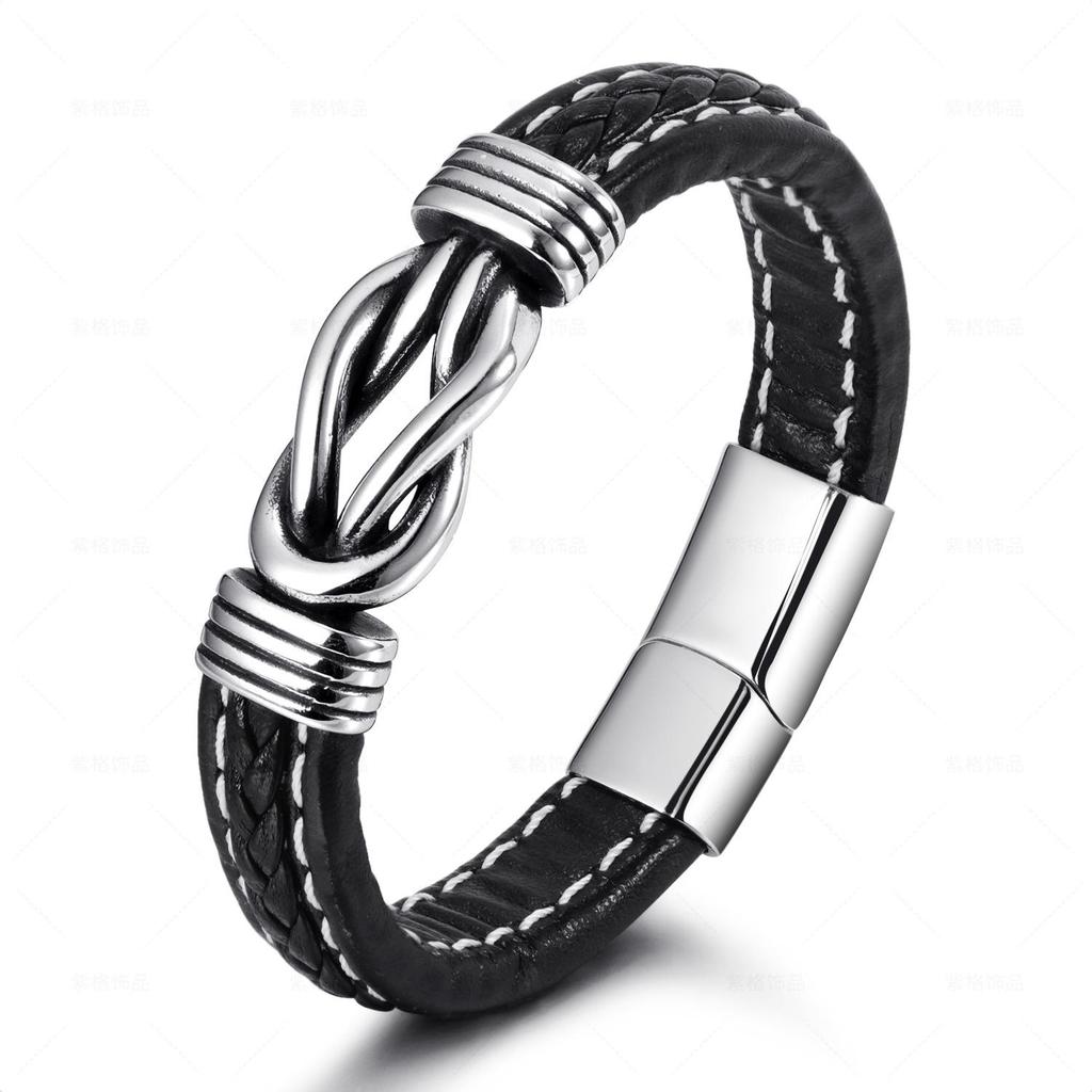 Men's Handmade Ethnic Woven Titanium Steel Bracelet