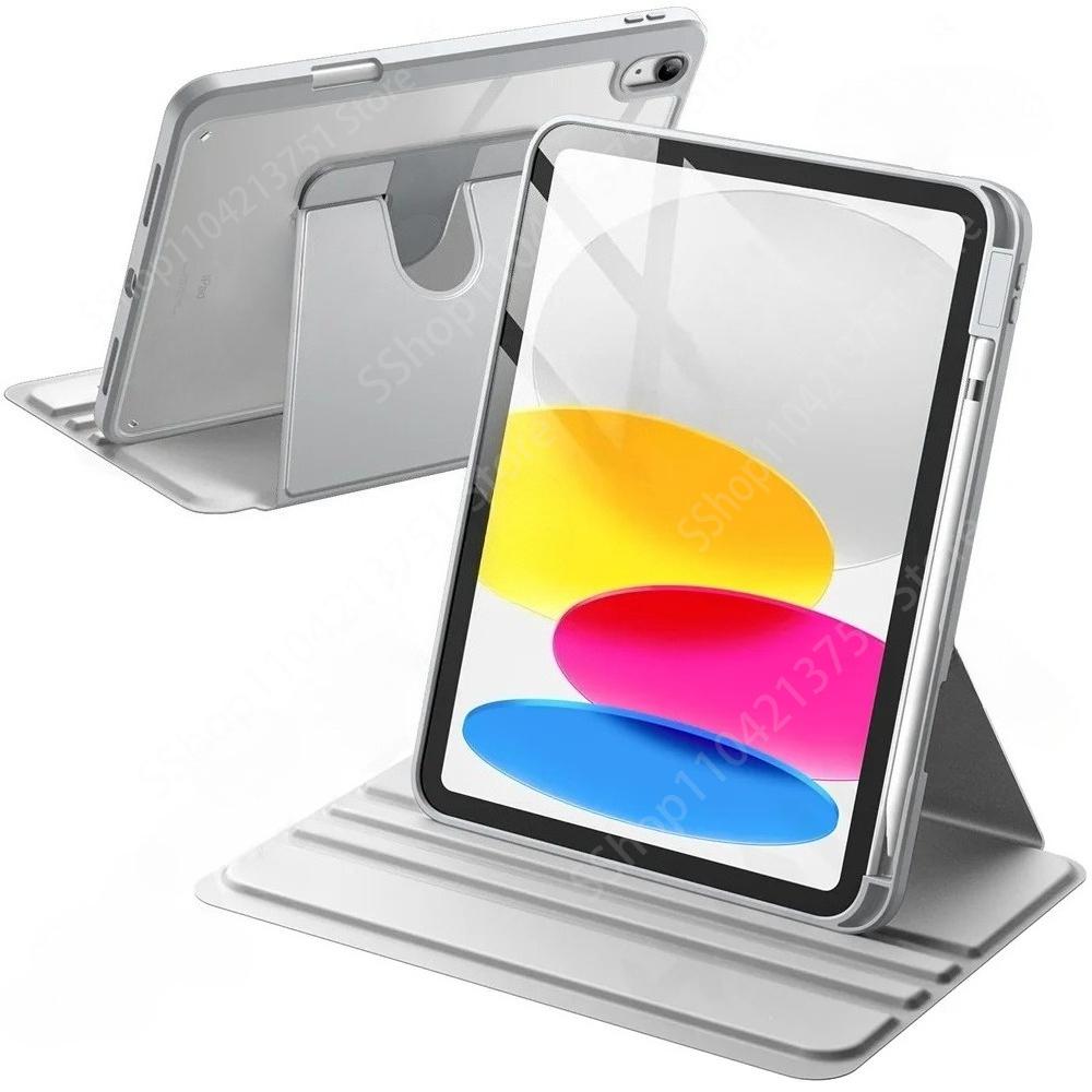 Pour Nouvel iPad A16 11ème/10ème Génération 9/8/7ème 10.2 Pro 12.9  Air 11 13 M3 M2 M4 Mini 7 6 5 4 avec Porte-Stylo Étui Tablette Rotatif Mini6- Mini7 A17 Pro