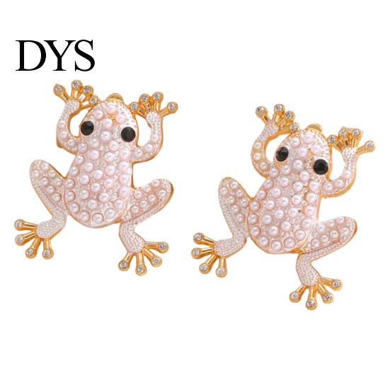Jewelry Frog for Women, Rhinestone Stud Earrings, Sparkly Cute Sweet Cool Accessories Animal Brooch Pin, Vintage Boho Summer Beach Vacation Statement