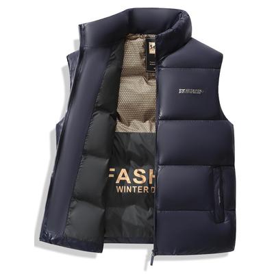 New Men's Cotton Vest, Warm and Thick Sleeveless Cotton Vest, Casual Sports Outdoor Men's Clothing, Shoulder Cutting