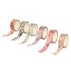 6 Rollen Washi Tape Set Floral Goldfolie Washi Masking Tape 15 mm breit Pflanze Blätter Blume Dekorativ