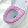 Zimowa ciepła nakładka na deskę sedesową Closestool Mat 1 szt. Zmywalne akcesoria łazienkowe Knitting Pure Color miękka podkładka w kształcie litery O deska sedesowa