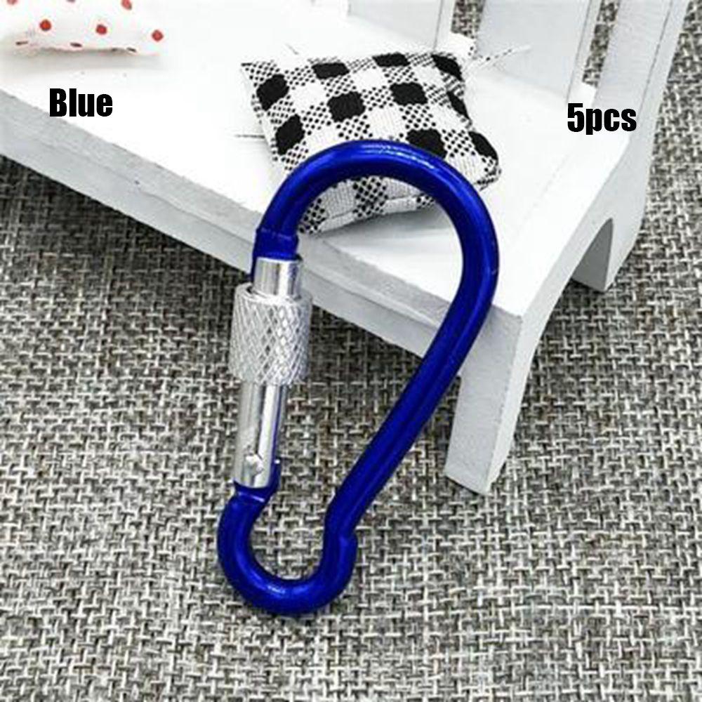 Multi-color Aluminium Safety Alloy Carabiner Buckle Keychain Camping Hiking Hook Climbing Button