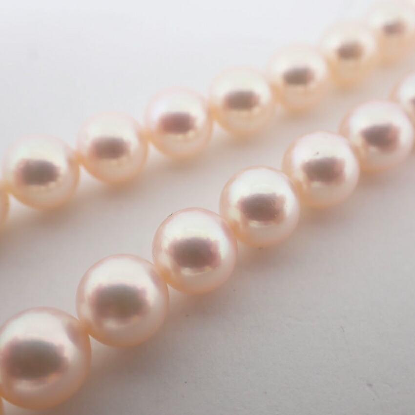 [Used] Akoya Pearl/Pearl Silver 7.0-7.5mm Pearl Necklace/j19-34