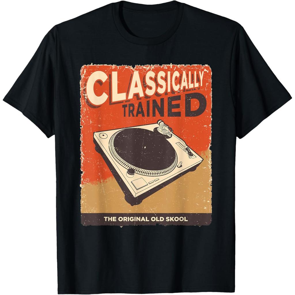 Classically Trained DJ Turntable Graphic Tee Mens Casual Short Sleeve Cotton TShirt