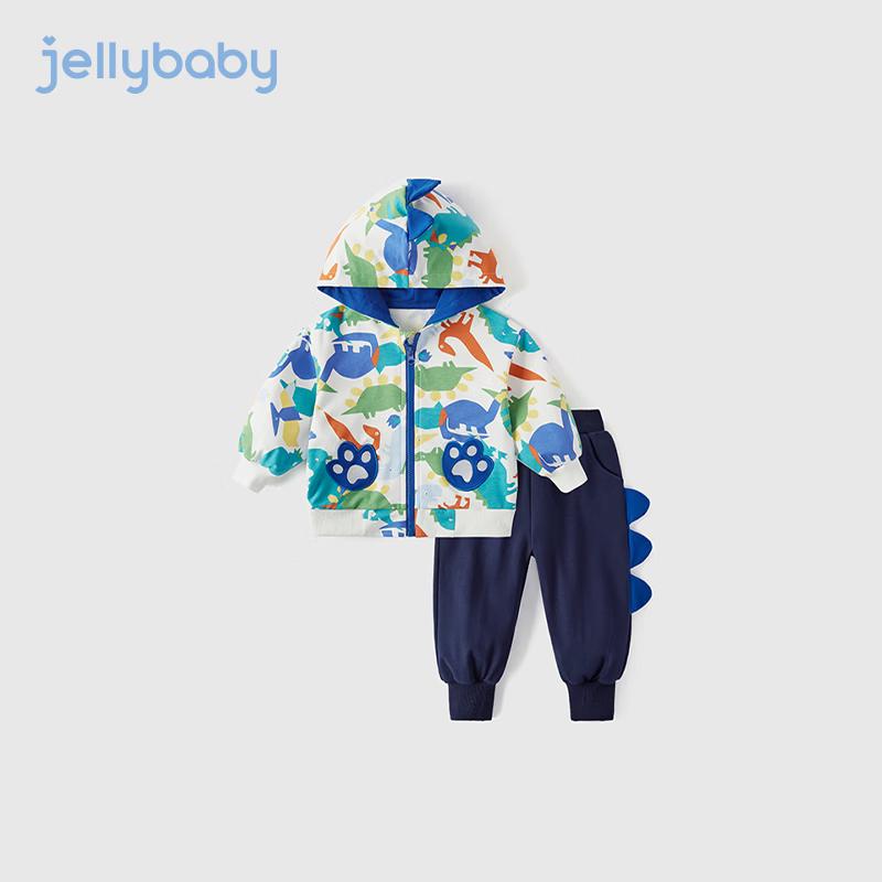 JELLYBABY Boys  Cotton Blend Sporty Two-Piece Set 130