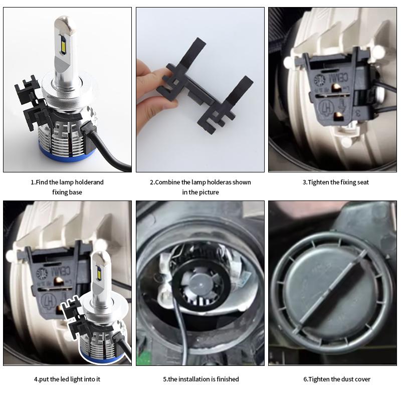 10PCS H7 LED Headlight Adapters Holders For Land Rover Discovery Ford Focus 2017 Fiat 500 No Bulb Only Base Adapters Holders