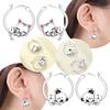 925 Silver Pink Cat Earring Collar Cute Cat Paws Koala Woman's Earring Valentine Anniversary Earrings Jewelry Fine Gift