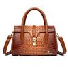 Crocodile pattern women's bag mother handbag new fashion women's large capacity shoulder crossbody light luxury
