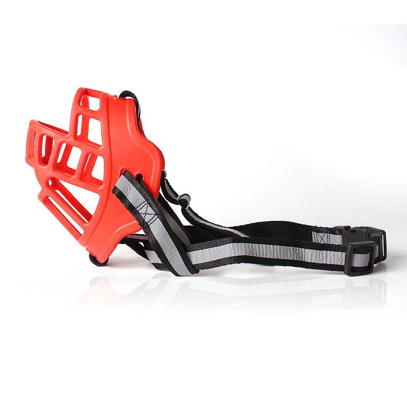

Silicone Pet Muzzle Anti-Bite Anti-Miseating Dog Muzzles Adult Dog Bark Stopper Cut Out Breathable Pet Supplies No. 0 (within the recommended 2.50kg) Red