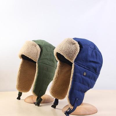 Şapka Kadın Kış Leifeng Şapkası Erkek Moda Kış Peluş Kalınlaştırma Sıcak Kulak Koruyucu Rüzgar Geçirmez Bisiklet ve Kayak Şapkası
