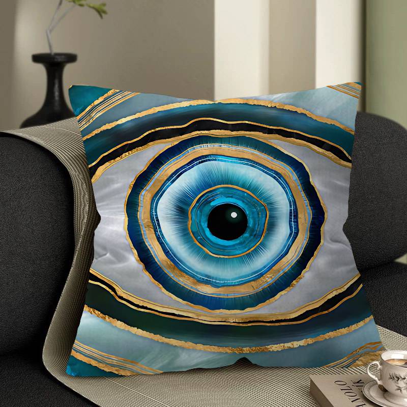 Evil Eye Office Cushion Pillowcase Car Cushion Cover45X45Cm Lumbar Pillowcase Sofa Pillowcover