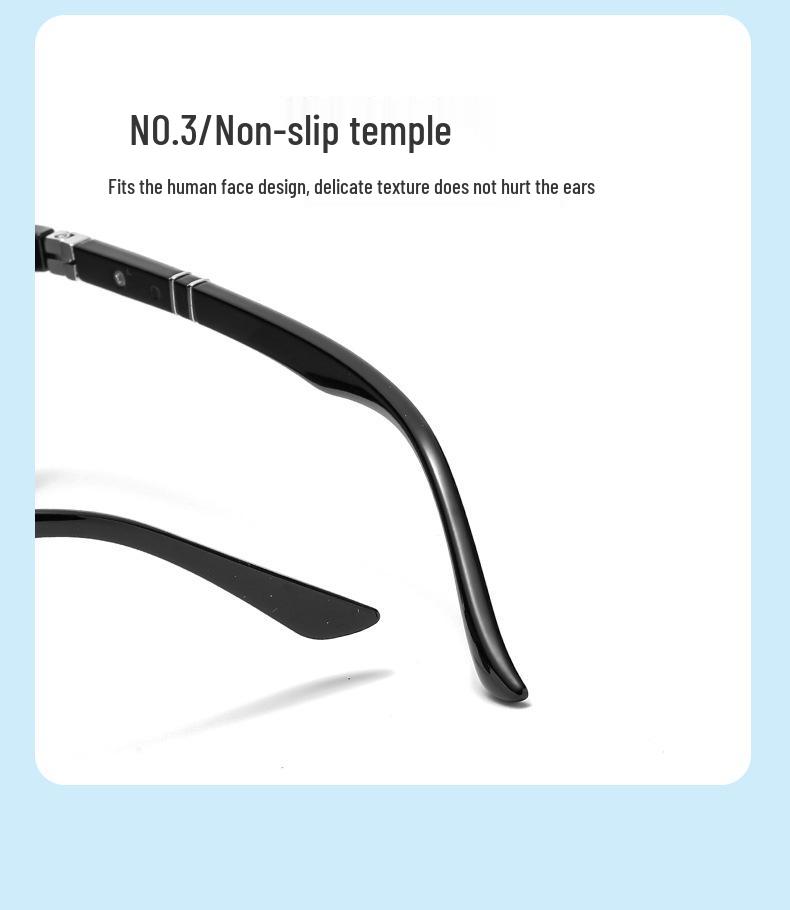 2025 Square Frame Polarized Photochromic Sunglasses for Outdoor Driving and Fishing with Spring Temples