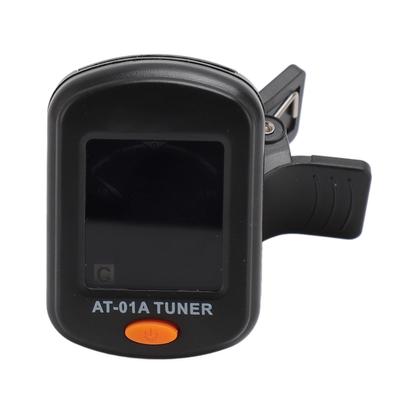 Clip On Guitar Tuner Backlight Accurate Digital Electronic Tuner for Bass Ukulele Violin Black