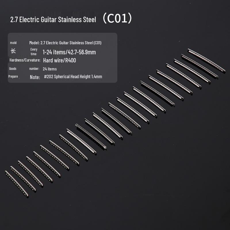 Guitar Frets: Uncut Copper White & Yellow Brass Fret Wire Set for Fingerboard