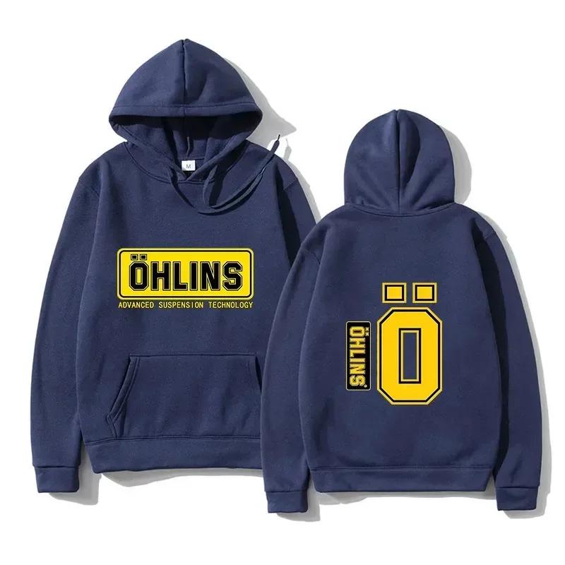 Autumn and Winter Warm Hoodies Motorcycle Sports Racing Ohlins Long Sleeve Warm Sweatshirts Men's and Women's Hoodies Gift