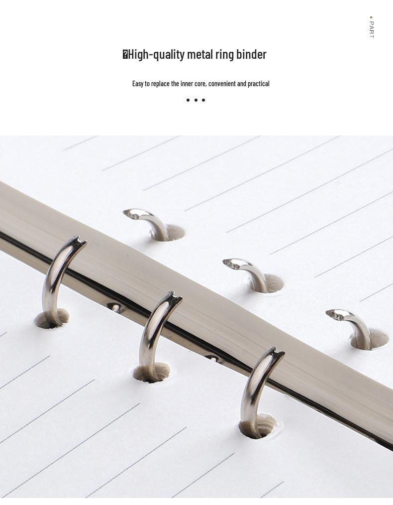 A5 Portable Loose-Leaf Notebook for Office, Students, and Business Meetings