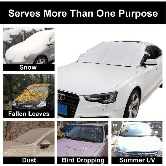 Car Windshield Snow Cover Magnetic Winter Cover For Ice, Frost And Snow In All Weather Fits Most Cars SUV