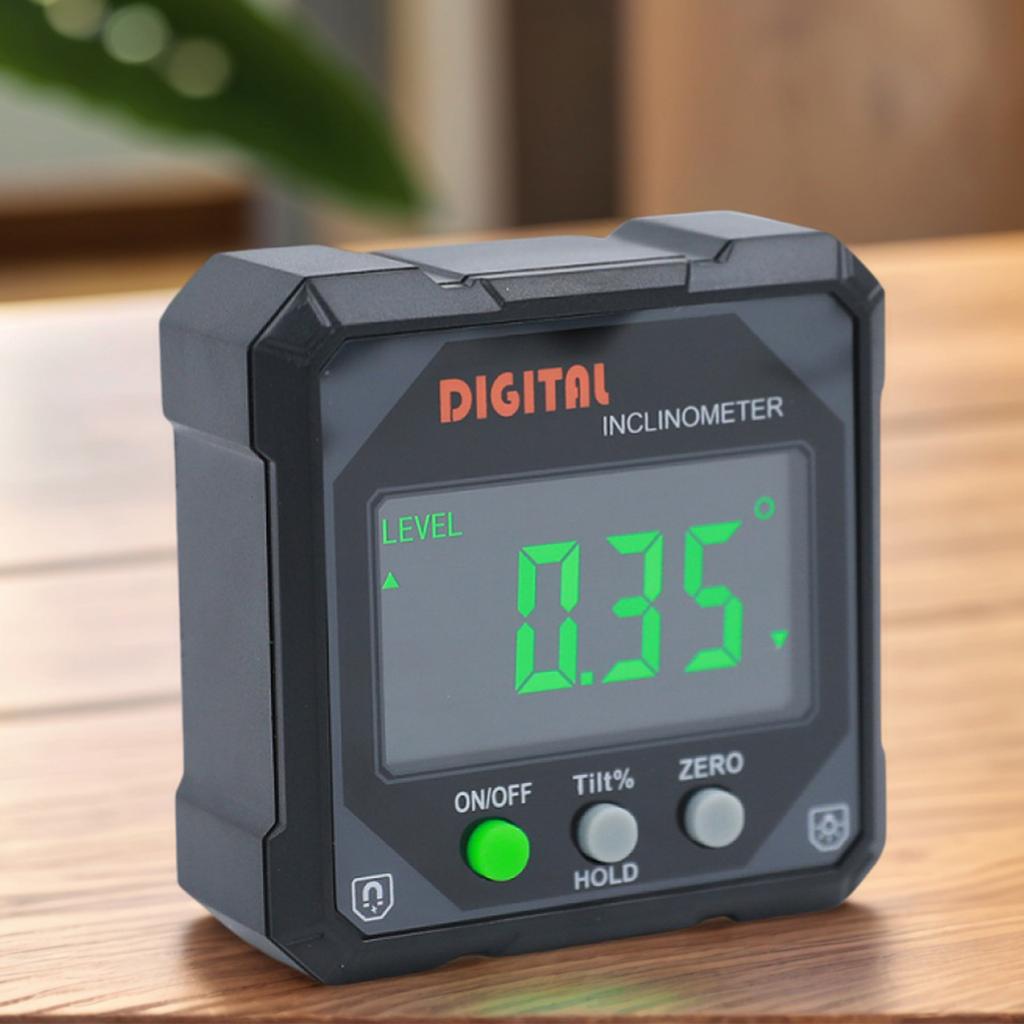 Digital Angle Finder LED Screen 4-Side Magnetic Angle Gauge Wear Resist Precision Cube Inclinometer Table Saw Miter Protractor