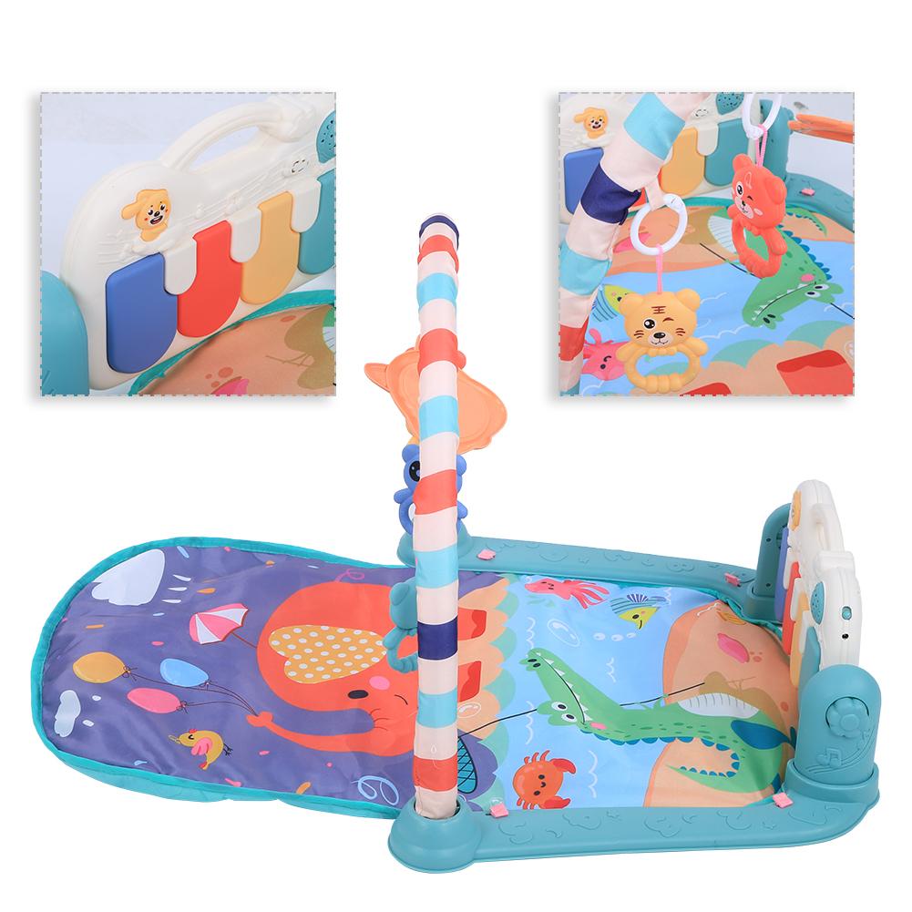 Early Educational Baby Pedal Toys Fitness Rack Play Mat Foot Piano Music ToyGreen
