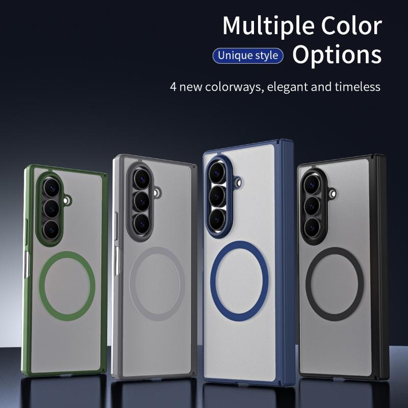 Hinge Protection for Magsafe Magnetic Matte Case for Samsung Galaxy Z Fold 8 Ultra 7 6 5 4 Cover with Screen Protector Hardshell