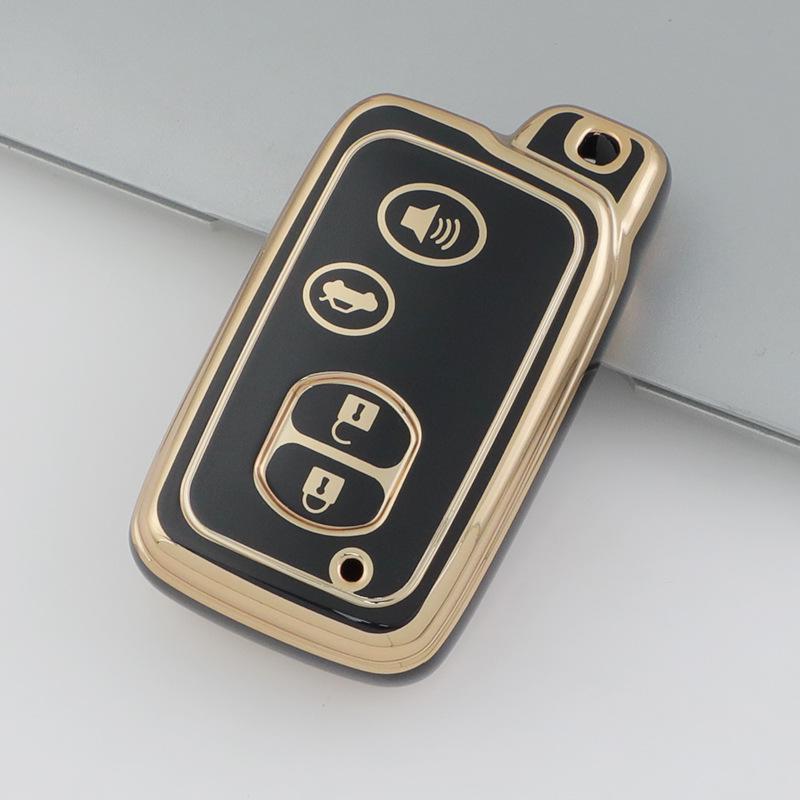 

Gold Edge Key Cover for Toyota Camry, Land Cruiser Prado, Reiz