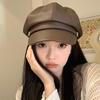 New 2024 Elegant Pu Beret Hat For Women Casual Summer Lightweight Fashion Accessory For Genders All