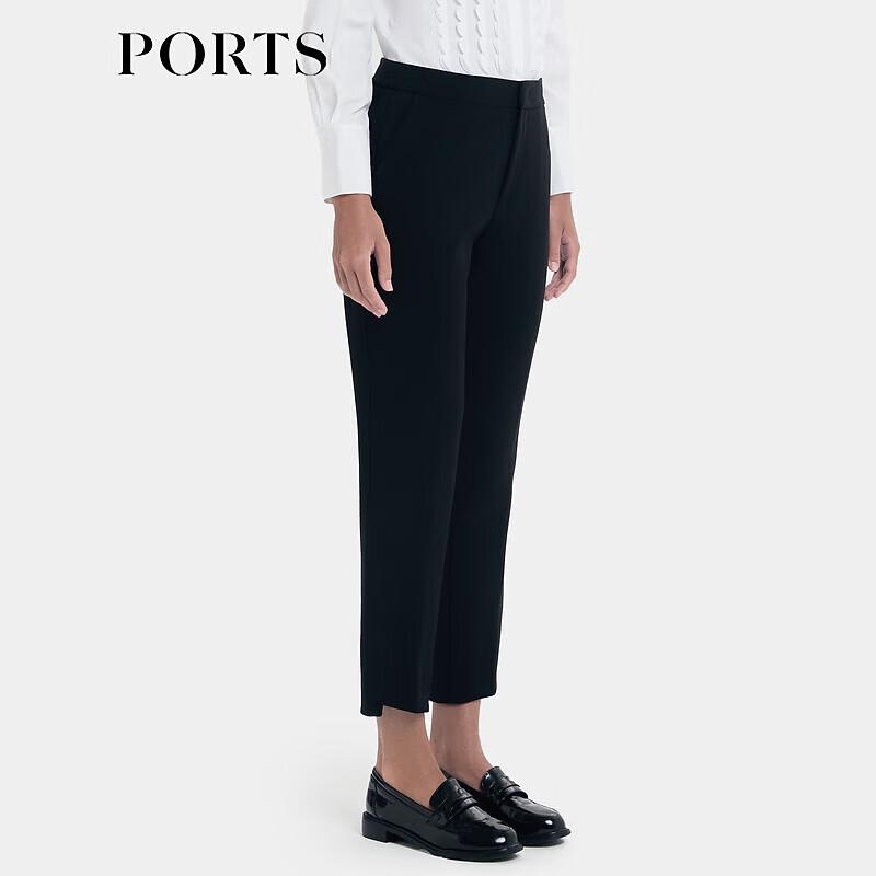 PORTS Women's Spring/Summer Layered Slit Skinny Pants