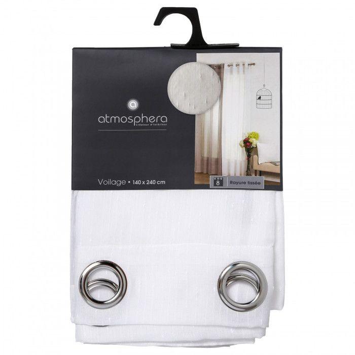 Streifenvorhang blickdicht 140 x 240 cm Atmosphera - Weiß