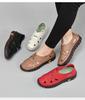 Women's Handmade Stitching Flat Sandals - Soft Rubber Sole, Comfortable Loafers for Casual Wear